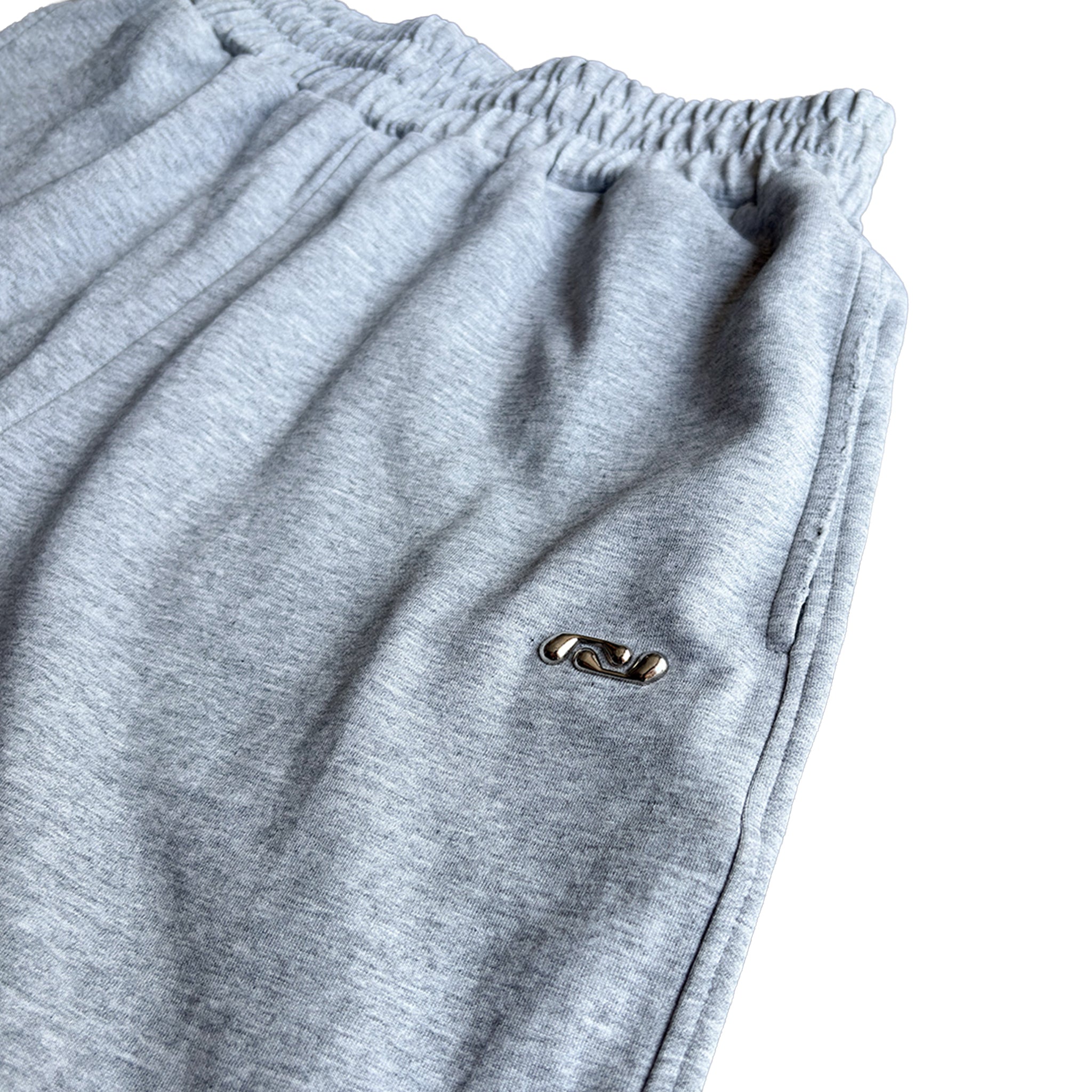MELANGE GREY SWEATSHORT