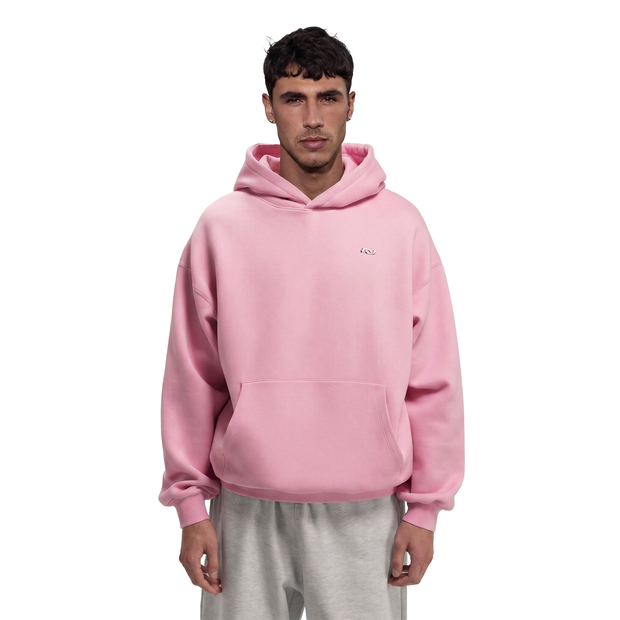 TRUE BASIC HOODIE BLUSH PINK