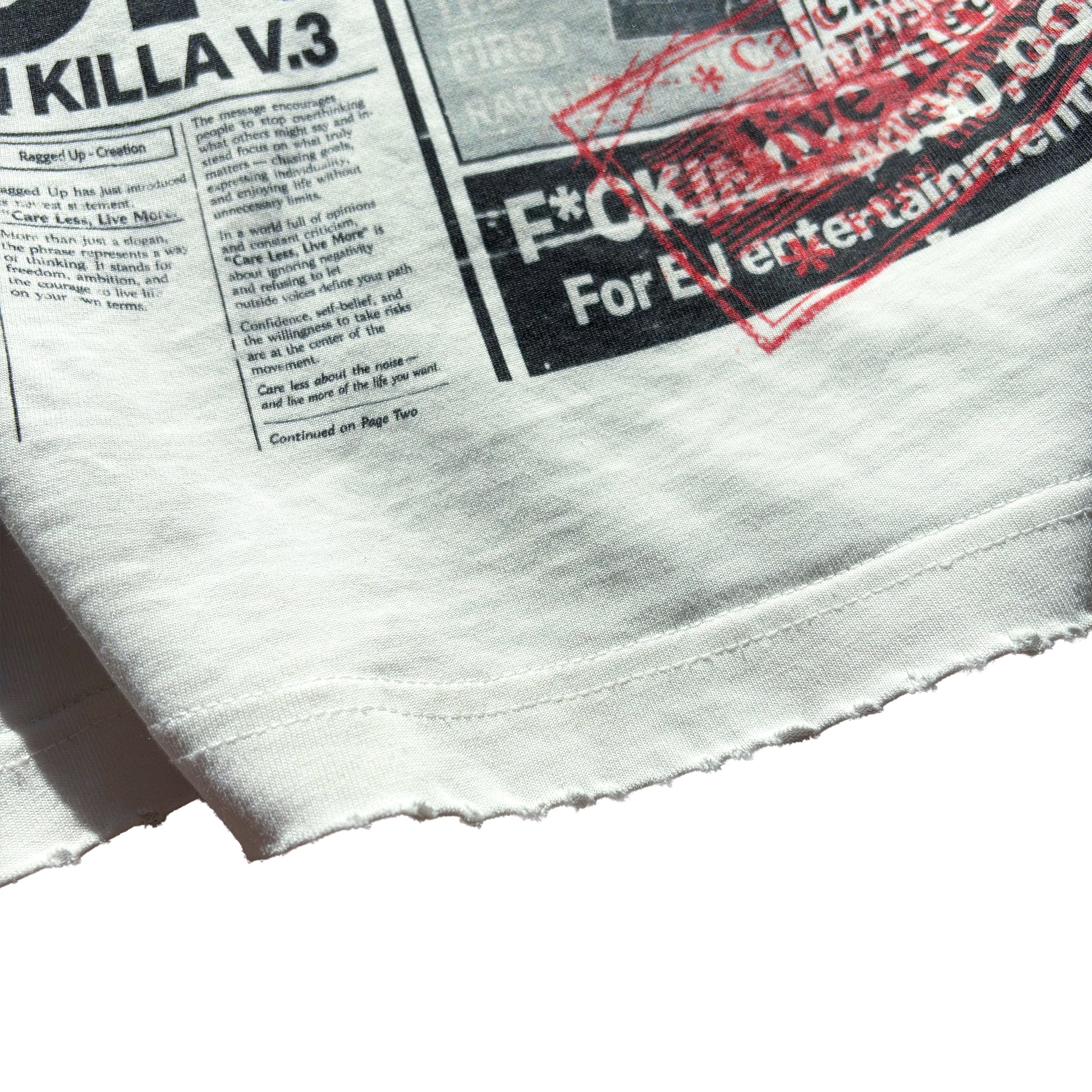 NEWSPAPER SLEEVELESS SHIRT