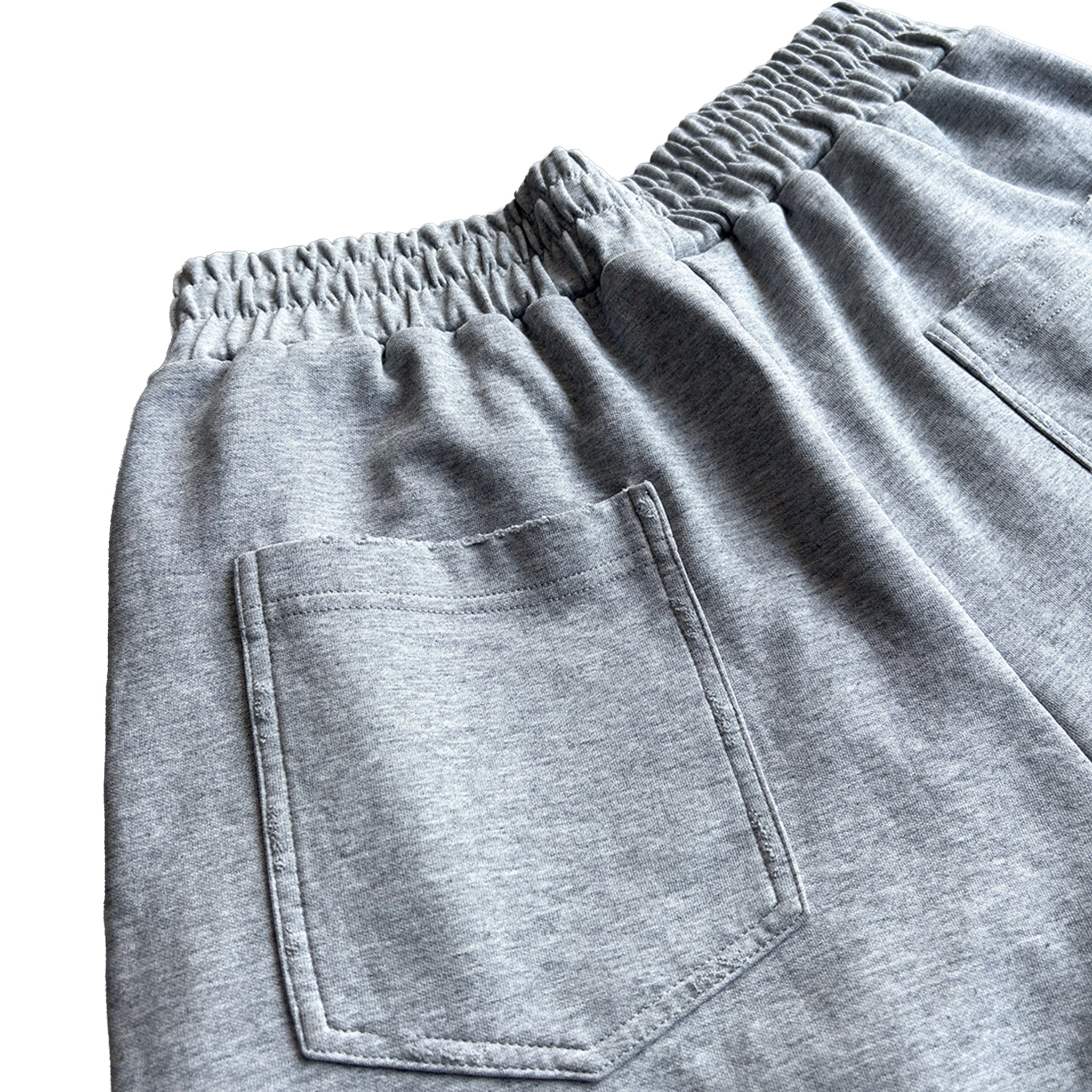 MELANGE GREY SWEATSHORT