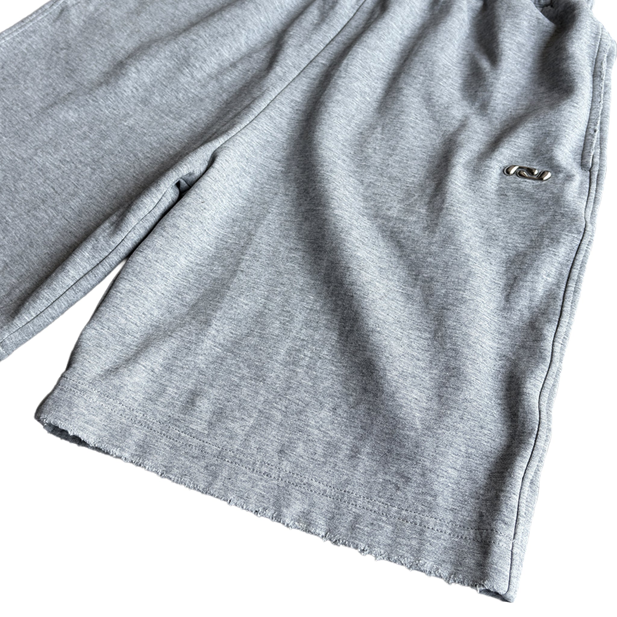 MELANGE GREY SWEATSHORT